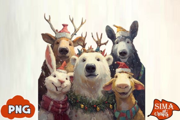 Download Christmas Animals Celebrating Polar Bear - Polar bear Collection