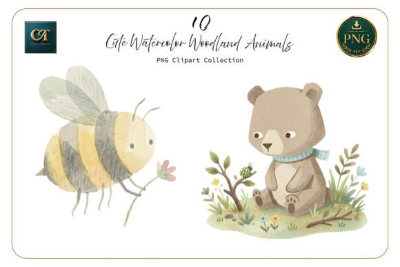 Download Cute Watercolor Woodland Animals Set - Set Collection