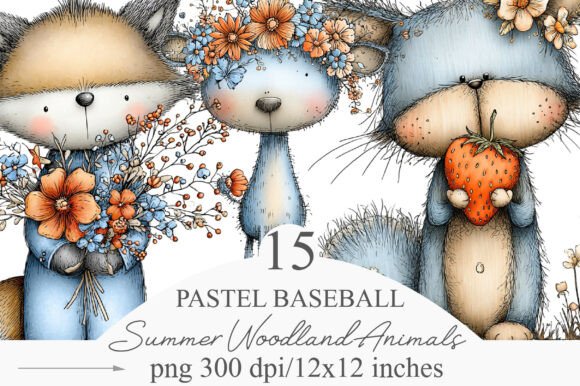 Download Whimsical Summer Woodland Animals Set-2 - Set Collection