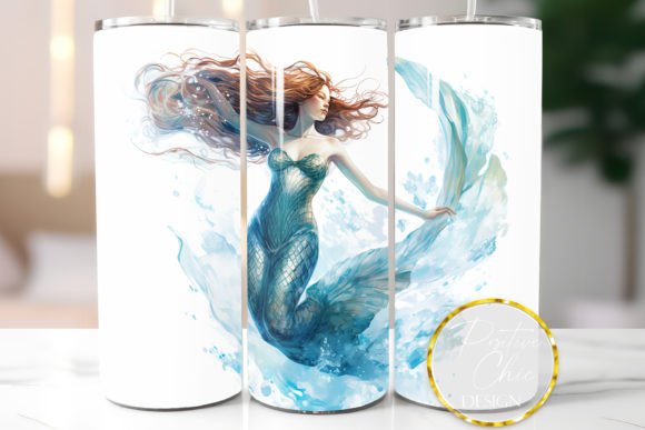 Download Mermaid Sublimation PNG Tumbler Wrap - Premium Resources