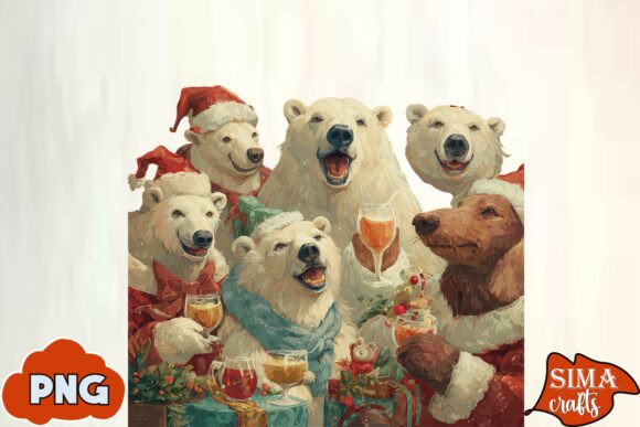 Download Christmas Animals Celebrating Polar Bear - Polar bear Collection