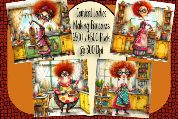 Download Whimsical Pancake Chef: Set of 4 - Set Collection