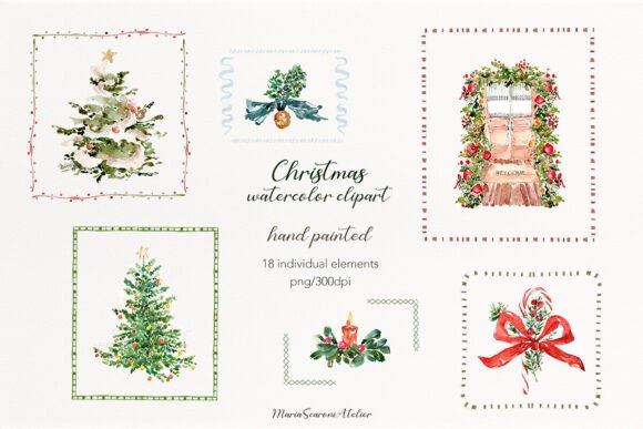 Download Cute Christmas Watercolor Clipart Png - Cute christmas Collection