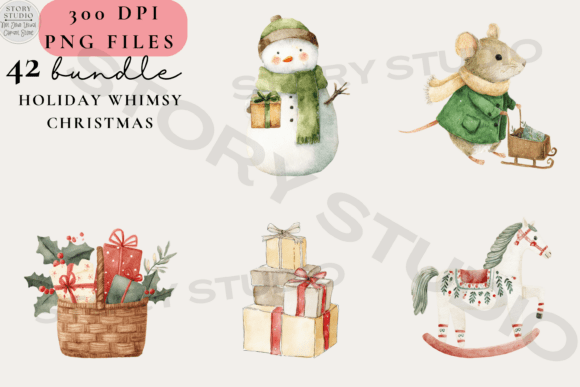 Download Holiday Whimsy Christmas PNG Clipart Set - Set Collection