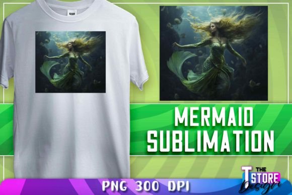 Download Mermaid Sublimation | T-Shirt Design - Premium Bundle