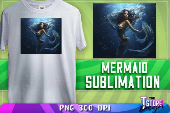 Download Mermaid Sublimation | T-Shirt Design - Premium Bundle