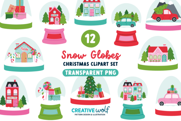 Download Cute Christmas Snow Globes Clipart Set - Premium Resources