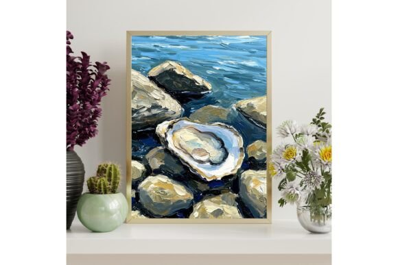 Download Oyster Shell Painting Printable Art - Printable Collection
