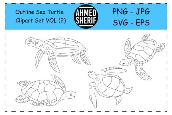 Download Sea Turtle Clipart Set. Sea Life Clipart - Set Collection