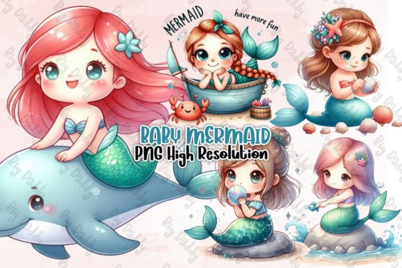 Download Baby Mermaid Sublimation Clipart PNG - Premium Resources