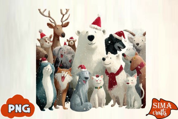 Download Christmas Animals Celebrating Polar Bear - Polar bear Collection