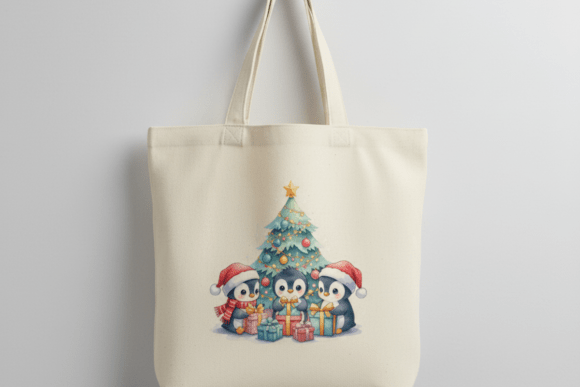 Download Cute Christmas Penguins with Gifts - Cute christmas Collection