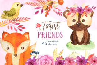 Download Watercolor Forest Animals Set - Set Collection