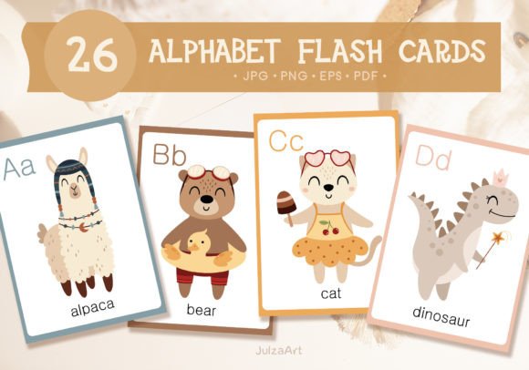 Download Printable Alphabet Animals Cards - Printable Collection