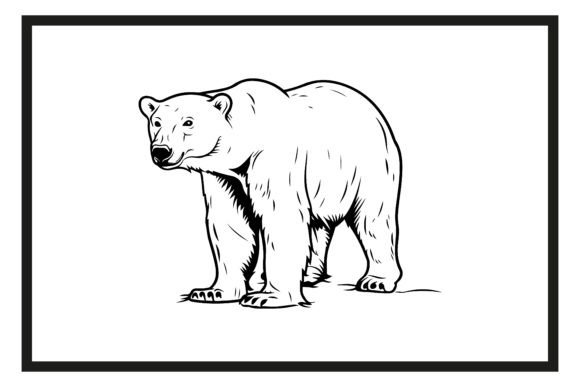 Download Majestic Outline Polar Bear Silhouette - Polar bear Collection