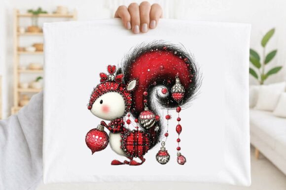 Download Cute Christmas Squirrel with Red. - Premium Resources
