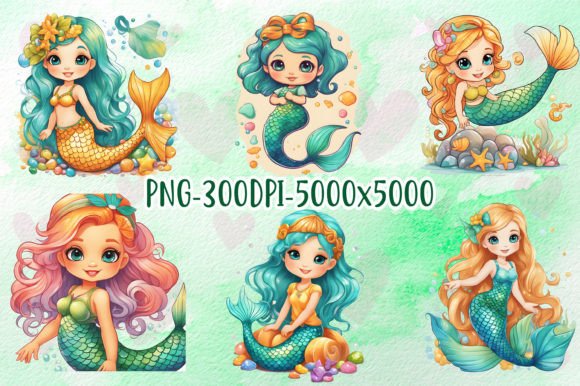 Download Baby Mermaid Sublimation Clipart - Premium Resources