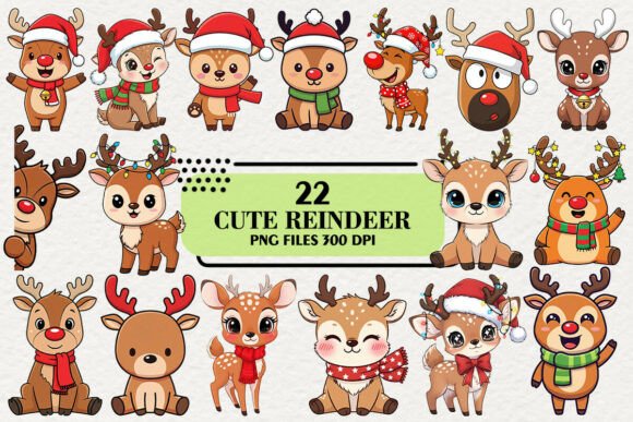 Download Cute Christmas Reindeer Clipart - Cute christmas Collection