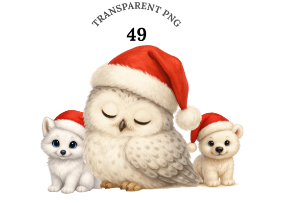 Download 49 Winter Baby Animal Clipart Set - Set Collection