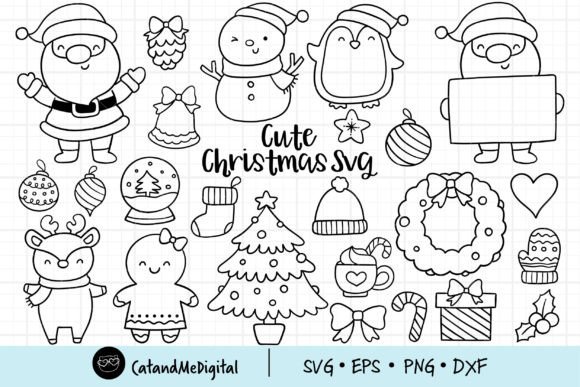 Download Cute Christmas Bundle Svg - Cute christmas Collection