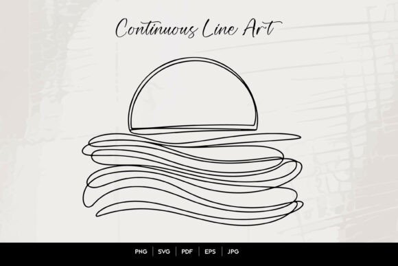 Download Sunset Line Art - Set Collection