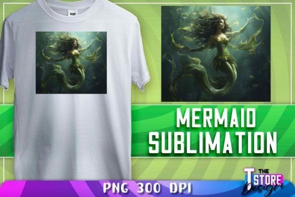 Download Mermaid Sublimation | T-Shirt Design - Premium Bundle