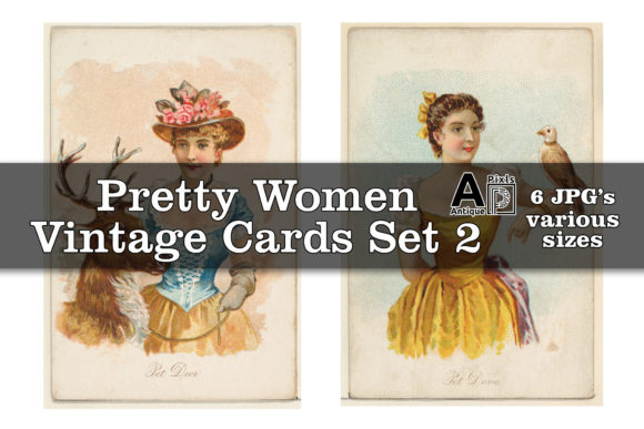 Download Women with Household Pets Cards Set No 2 - Set Collection