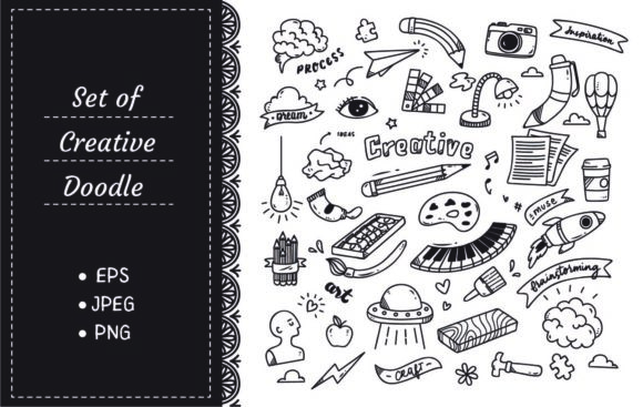 Download Set of Creativity Doodle - Set Collection