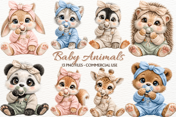Download Baby Shower Animals Nursery Clipart PNG - Baby shower animals Collection